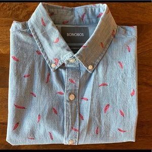 Bonobos Short Sleeve Button Down - M